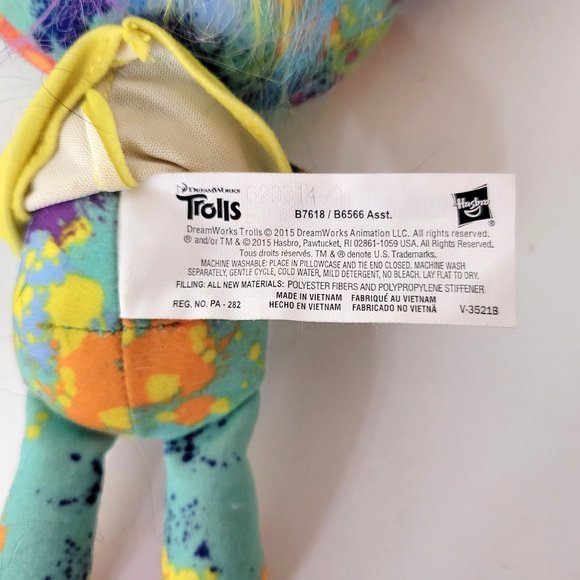 DreamWorks Trolls Harper Pastel Multi Colored Troll Plush Toy With Tag - Picture 4 of 6